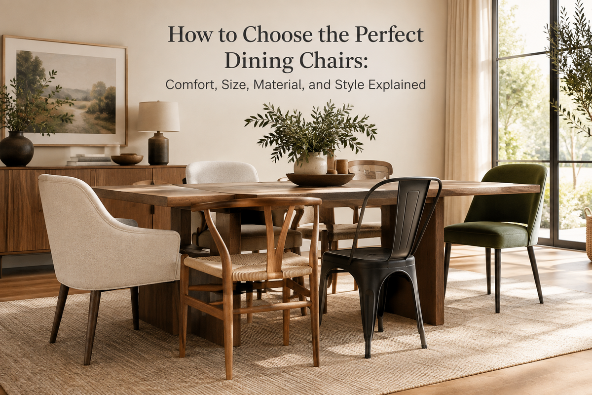 How to Choose the Perfect Dining Chairs: Comfort, Size, Material, and Style Explained