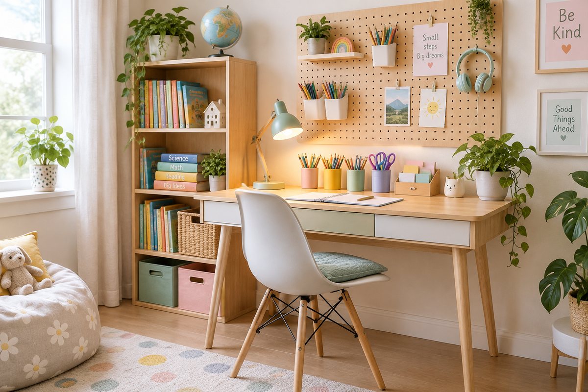 How to Create a Beautiful and Functional Homework Station for Kids
