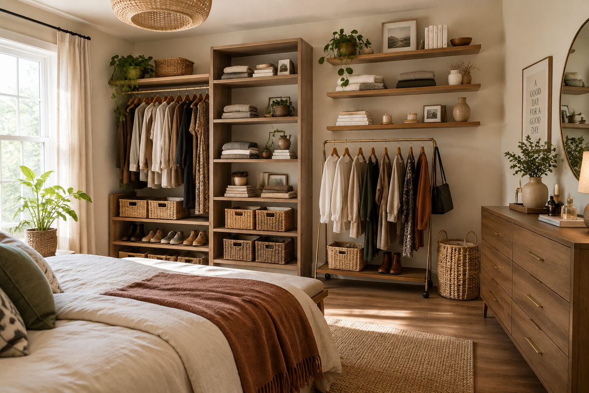 No Closet? No Problem: How to Create Beautiful Bedroom Storage Without a Built-In Closet