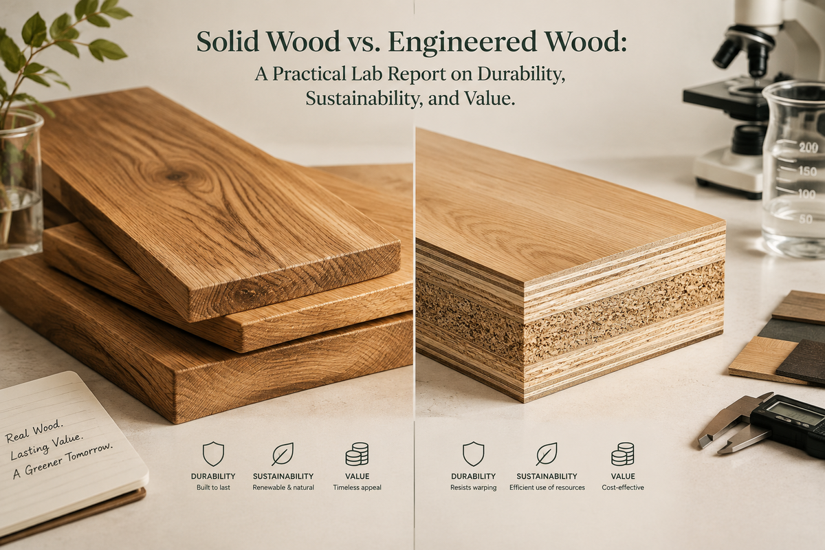 Solid Wood vs. Engineered Wood: A Practical Lab Report on Durability, Sustainability, and Value