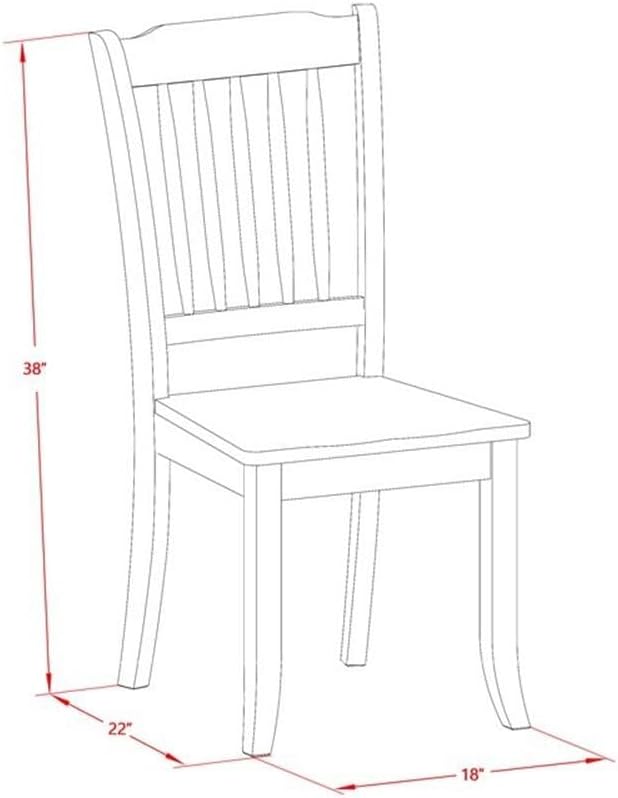East West Furniture LGDA7-LWH-W 7 Piece Dining Table Set Consist of a Rectangle Dining Room Table with Butterfly Leaf and 6 Wood Seat Chairs, 42x84 Inch, Linen White