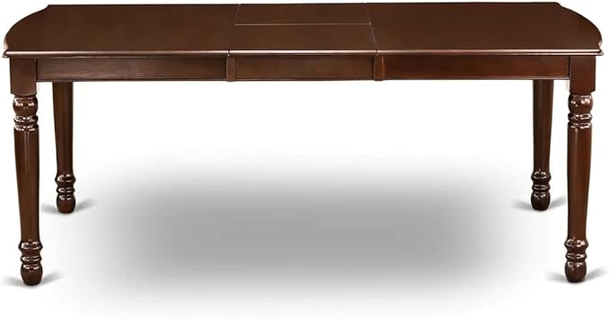 East West Furniture DOCL5-MAH-W 5 Piece Modern Dining Table Set Includes a Rectangle Wooden Table with Butterfly Leaf and 4 Kitchen Dining Chairs, 42x78 Inch, Mahogany