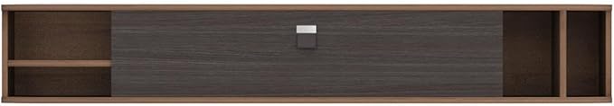Pmnianhua Floating TV Stand,55'' Under TV Shelf,Modern Floating TV Console,Wall Mounted TV Cabinet, Entertainment Center with Storage for Bedroom Living Room(Walnut)