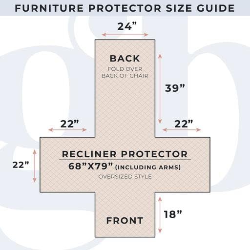 Great Bay Home Medallion Stitched Solid Furniture Protector Stain Resistant Durable Furniture Protector Elenor Collection (Recliner, Chocolate/Taupe)