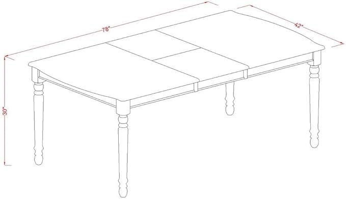 East West Furniture LGDA9-LWH-12 9 Piece Dining Table Set Contains a Rectangle Kitchen Table with Butterfly Leaf and 8 Polyester Fabric Chairs, linen white
