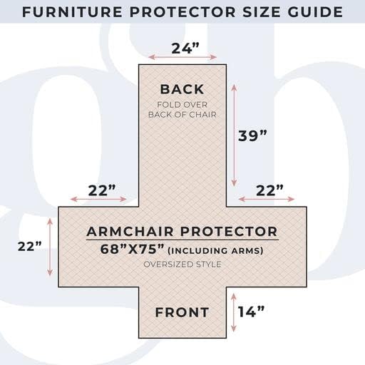Medallion Stitched Solid Furniture Protector Stain Resistant Durable Furniture Protector Elenor Collection (Chair, Wine/Light Grey)
