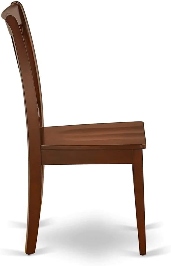 East West Furniture DOCL7-MAH-W 7 Piece Dining Table Set Consist of a Rectangle Dining Room Table with Butterfly Leaf and 6 Wooden Seat Chairs, 42x78 Inch, Mahogany