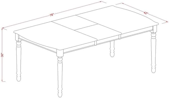 East West Furniture DOCL9-MAH-W 9 Piece Dining Table Set Includes a Rectangle Dining Room Table with Butterfly Leaf and 8 Wooden Seat Chairs, 42x78 Inch, Mahogany