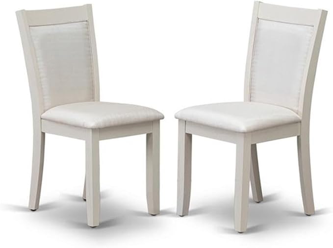East West Furniture X077MZ001-7 7 Piece Dining Room Furniture Set Consist of a Rectangle Dining Table with X-Legs and 6 Cream Linen Fabric Upholstered Chairs, 40x72 Inch, Multi-Color