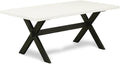 East West Furniture XT627 X-Style Kitchen Dining Table - a Rectangle Wooden Table Top with Stylish Legs, 40x72 Inch, Multi-Color