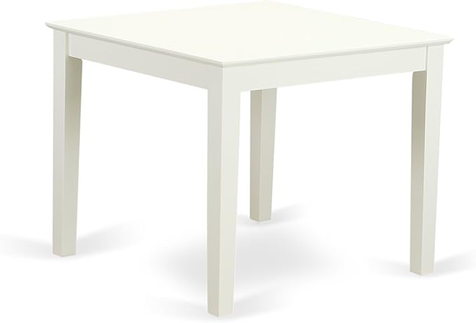 East West Furniture OXEL3-LWH-07 3 Piece Kitchen Table Set for Small Spaces Contains a Square Dining Room Table and 2 Gray Linen Fabric Upholstered Chairs, 36x36 Inch, Linen White