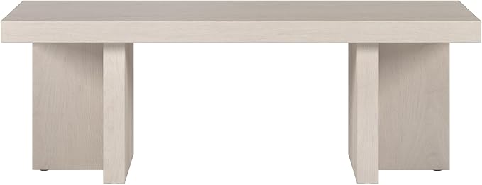 Henn&Hart Dimitra Coffee Table, 44" Wide, White