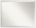 Amanti Art White Bathroom Mirror for Over Sink, 24x30 Incline White Rectangle Vanity Mirror, Large Modern Contemporary Wood Frame, Hangs Horizonally and Vertically, Bathroom Wall Decor, Beveled Edge