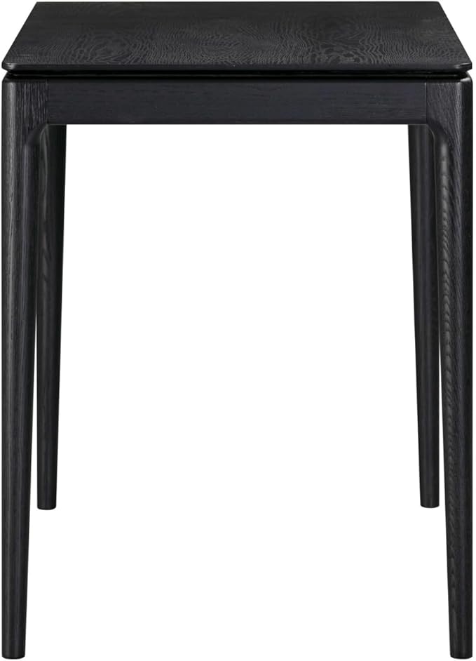NTC Mingle Modern Wooden Rectangle Desk Table with Hidden Drawer – Waterproof & Heat Resistant, Burnt Black