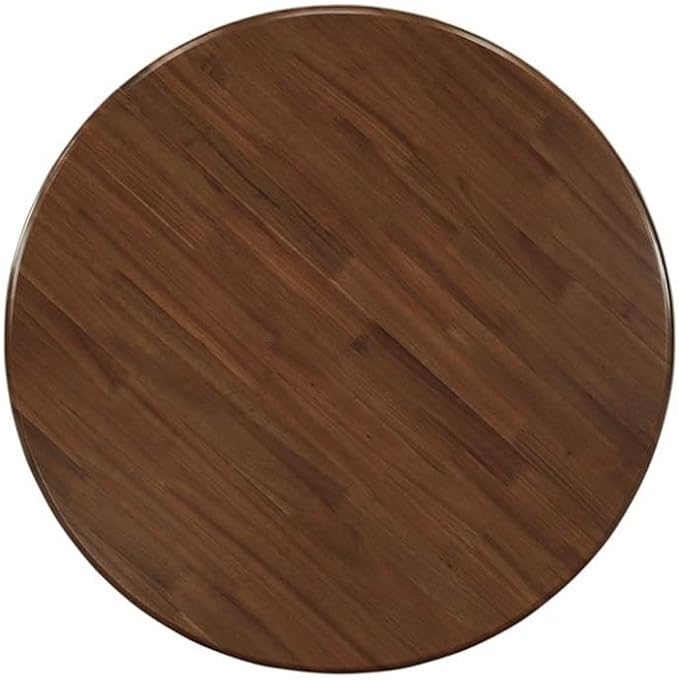 East West Furniture ANAB5-AWA-05 5 Piece Kitchen Table & Chairs Set Contains a Round Dining Room Table with Pedestal and 4 Upholstered Chairs, 36x36 Inch, Antique Walnut