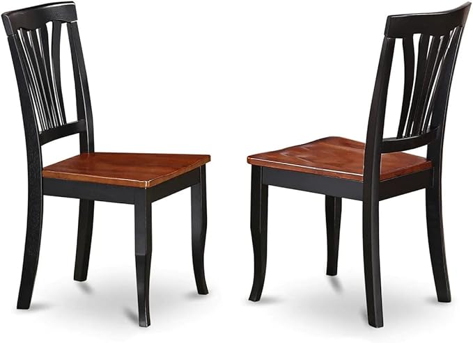 East West Furniture PLAV5-BCH-W 5 Piece Dining Room Furniture Set Includes an Oval Kitchen Table with Butterfly Leaf and 4 Dining Chairs, 42x78 Inch, Black & Cherry