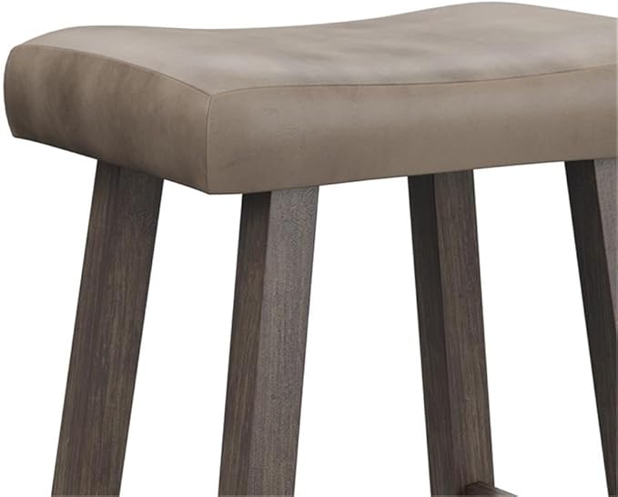 Hillsdale Furniture Saddle Counter Stool, Rustic Gray