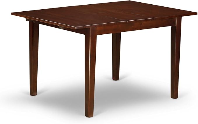 East West Furniture NOML7-MAH-LC 7 Piece Dining Table Set Consist of a Rectangle Dinner Table with Butterfly Leaf and 6 Faux Leather Dining Room Chairs, 32x54 Inch, Mahogany