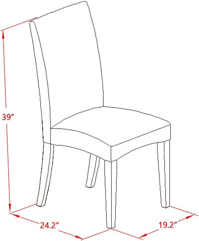 East West Furniture AMDA5-BCH-C 5 Piece Dining Room Table Set Includes a Round Kitchen Table with Pedestal and 4 Linen Fabric Upholstered Dining Chairs, 36x36 Inch, Black & Cherry