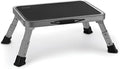 Foldable Step Stool, Adjustable Step Stool with a Non-Slip Platform, Step Ladder with Thick Rubber Feet for Adults or Children in Kitchen, Bedroom, Office, Rv, 330 Lbs Capacity