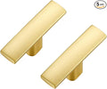 5 Pack Cabinet Handles Single Hole - Curved Cabinet Knobs Brushed Brass Drawer Pulls for Kitchen Cupboard Solid Pulls for Dresser Drawer Arch Closet Hardware
