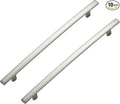 10 Pack Cabinet Handles 7.5" Hole Center - Curved Cabinet Pulls Brushed Nickel Drawer Pulls for Kitchen Cupboard Solid Hardware for Dresser Drawer Arch Hardware