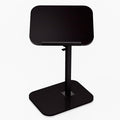 Foldable End Table,17"-31" Adjustable Height,Swivel and Turnable Desktop,TV Tray,Side Table for Small Spaces (Black, 15.7" x 11.8")