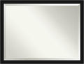 Amanti Art Black Bathroom Mirror for Over Sink, 33x43 Avon Black Rectangle Vanity Mirror, X-Large Casual Frame, Hangs Horizonally and Vertically, Bathroom Wall Decor, Beveled Edge