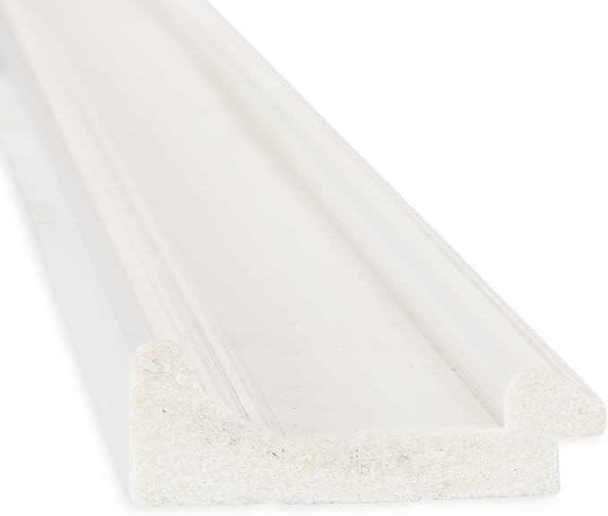 Amanti Art White Bathroom Mirror for Over Sink, 30x24 Ridge White Rectangle Vanity Mirror, Medium Traditional Frame, Hangs Horizonally and Vertically, Bathroom Wall Decor, Beveled Edge from WI, USA