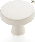 Ravinte 10 Pack Drawer Pulls 1-1/4 Inch White Kitchen Cabinet Knobs Solid Round Dresser Handles for Simple Cupboard Hardware