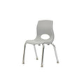 Children’s Factory, AB8010GYC, MyPosture Plus 10" H Chair, Gray with Chrome Legs, Kids Preschool, Daycare or Classroom Flexible Seating, Toddler Desk Chair