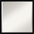 Amanti Art Black Bathroom Mirror for Over Sink, 22x22 Jet Black Square Vanity Mirror, Medium Modern Contemporary Frame, Hangs Horizonally and Vertically, Bathroom Wall Decor, Beveled Edge