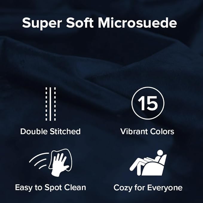 Sofa Sack Bean Bag Chair - Plush, Ultra Soft - Memory Foam Bean Bag Chair with Microsuede Cover - Stuffed Foam Filled Furniture and Accessories for Dorm Room 3 Feet - Navy