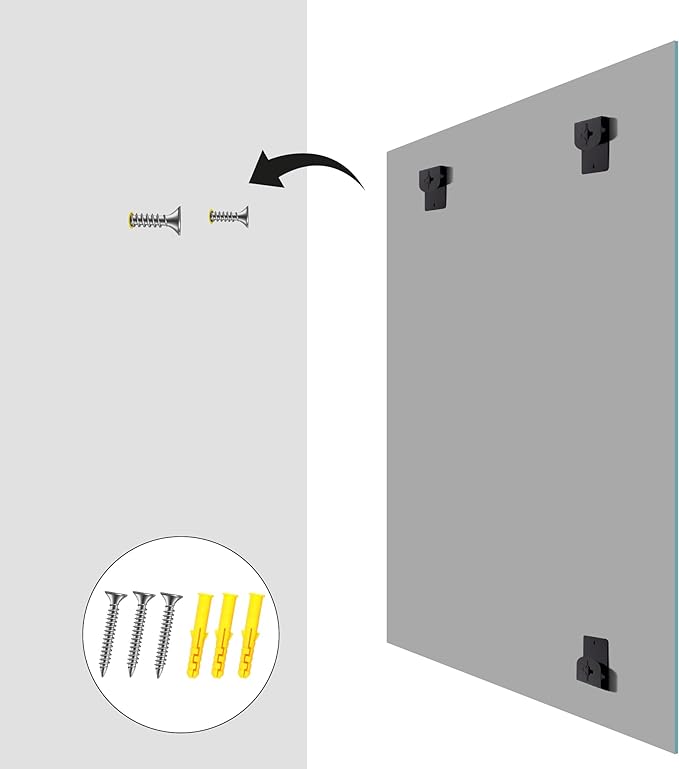KOCUUY Frameless Bathroom Mirror, 30"x36" Frameless Mirror for Bathroom Sink, Unframed Mirrors for Wall Upgraded Shatterproof Design, Modern Decorative for Bedroom, Living Room, Entryway