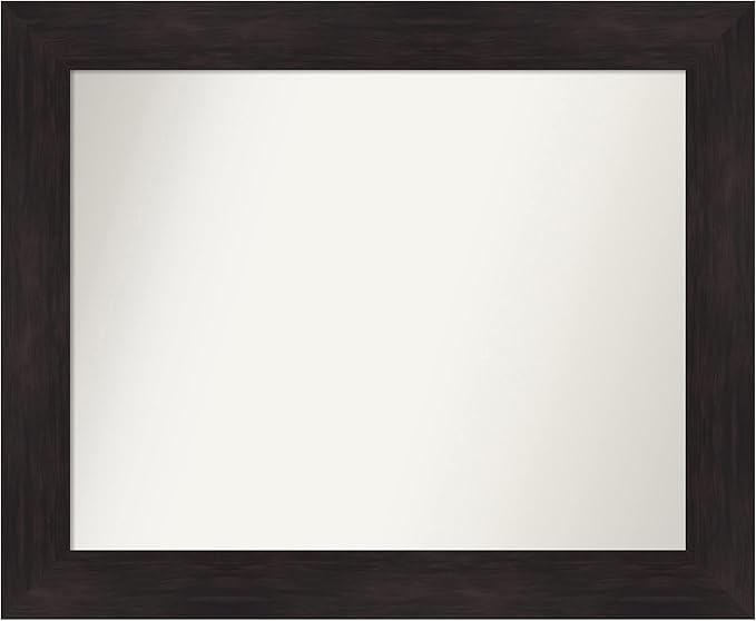 Amanti Art Silver Bathroom Mirror for Over Sink, 24x30 Florence Silver Rectangle Vanity Mirror, Large Casual Frame, Hangs Horizonally and Vertically, Bathroom Wall Decor, Non-Beveled Edge from WI, USA