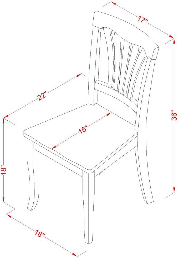 East West Furniture MZAV3-OAK-W 3 Piece Dining Room Table Set Contains a Rectangle Kitchen Table with Dropleaf and 2 Dining Chairs, 36x54 Inch, Oak