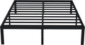 EMODA 14 Inch California King Bed Frames Heavy Duty Metal Cal King Platform with Steel Slats Support, No Box Spring Needed, Noise Free, Black