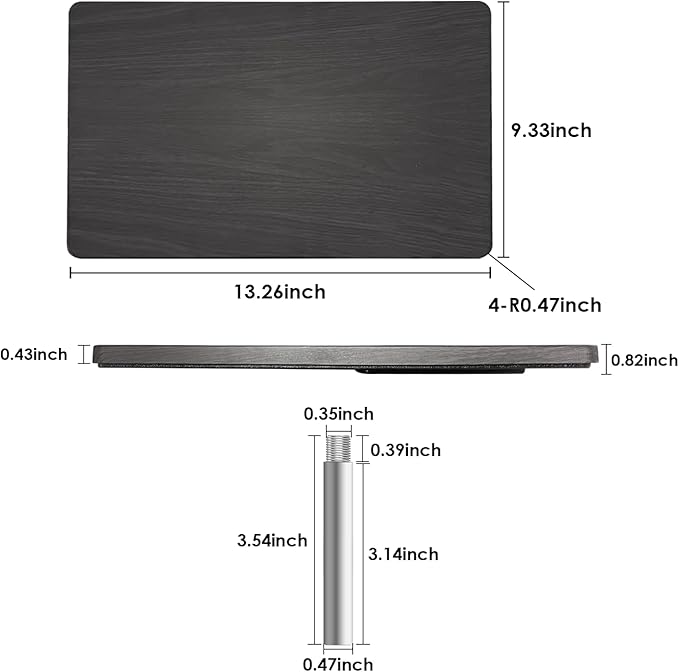 Home Theater Seating Series Swivel Tray Table for Wei lianda Home Theater Seat Dark Wood Pattern