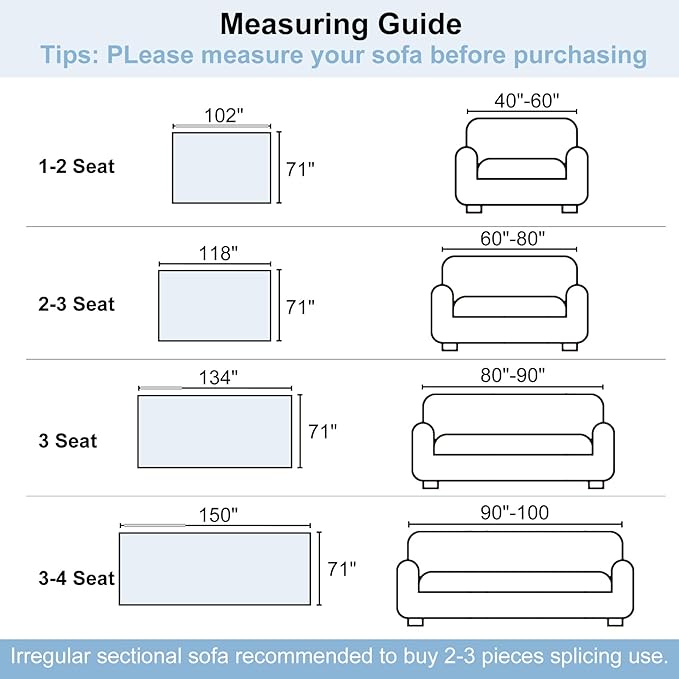 Boho Sofa Cover, Couch Covers for 3 Cushion Couch Sofa Pet Friendly, Sofa Cover Washable, Soft Chenille Living Room Couch Covers Slipcover, Pet Furniture Protecto (2# White, 71" x 134")