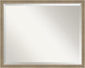 Amanti Art Brown Wall Mirror 24x30 Florence Light Brown Rectangle Bathroom Mirror for Wall Decor Living Room, Large Casual Frame, Hangs Horizonally and Vertically, Bathroom Decor, Beveled Edge from WI