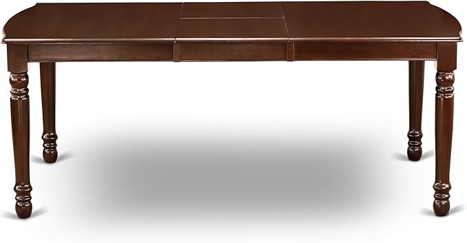 East West Furniture DOML5-MAH-W 5 Piece Dinette Set for 4 Includes a Rectangle Dining Room Table with Butterfly Leaf and 4 Dining Chairs, 42x78 Inch, Mahogany