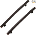 5 Pack Cabinet Handles 7.5" Hole Center - Curved Cabinet Pulls Oil Rubbed Bronze Drawer Pulls for Kitchen Cupboard Solid Hardware for Dresser Drawer Arch Hardware