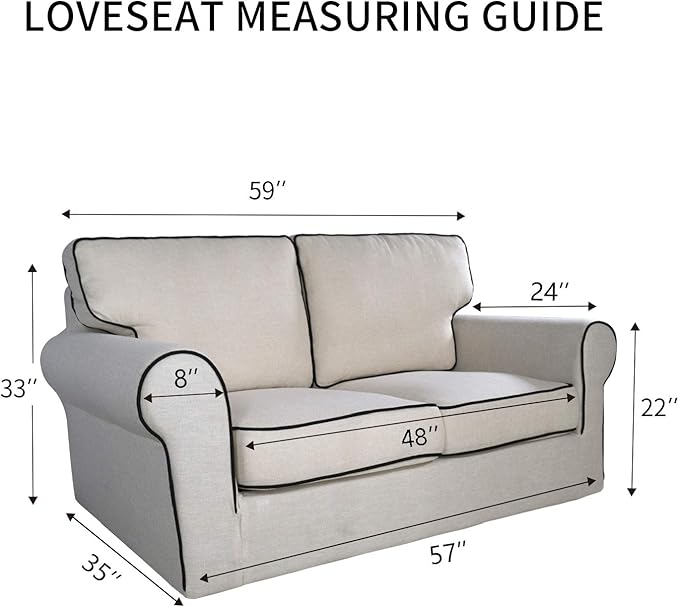 PureFit Reversible Sofa Cover Water Resistant Loveseat Couch Cover, Machine Washable Furniture Cover with Non-Slip Foam and Adjustable Strap for Dogs, Pets (Loveseat, Brown/Beige)