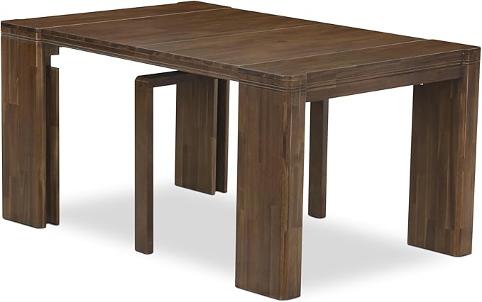X12DA-008-32 - 13 Pieces Dining Room Set contains an Extendable Rectangle Kitchen Table and 12 Polyester Fabric Dining Chairs, 39x120 Inch, Antique Walnut