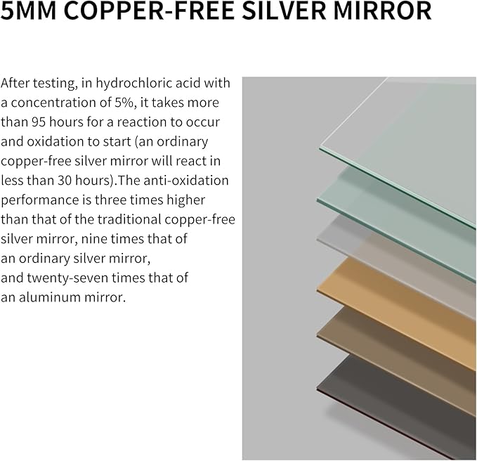 Black Bathroom Mirror for Wall, Rectangle Mirrors with Metal Frame, Modern Vanity Wall Mirror Decor for Entryway Hangs, Bathroom Living Room Horizontal or Vertical (Black, 48" L x 30" W)