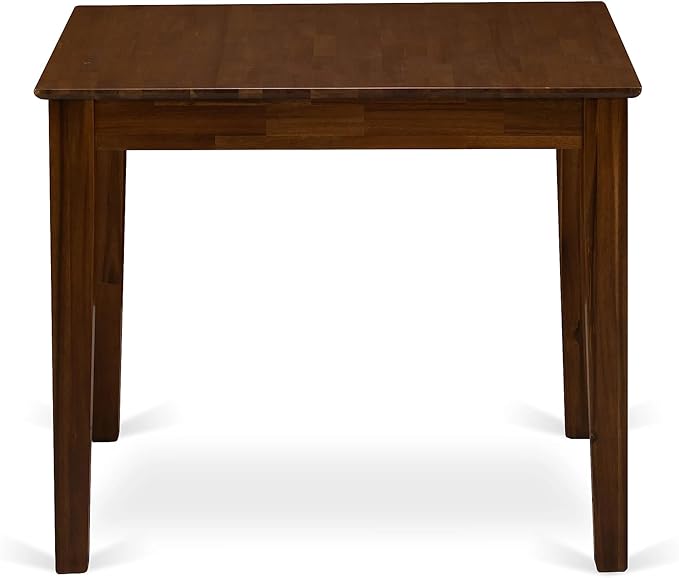 East West Furniture OXEL3-AWA-05 3 Piece Dining Room Table Set Contains a Square Dinette Table and 2 Upholstered Chairs, 36x36 Inch, Antique Walnut