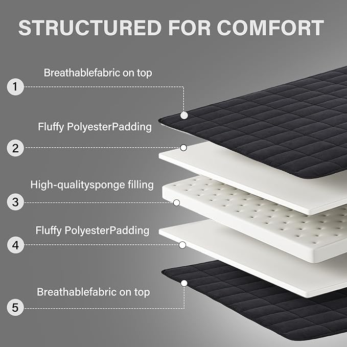 Welnow Japanese Futon Floor Mattress, Full Size Thick Tatami Mat Portable & Foldable Roll Up Floor Bed Mattress with Storage Bag, Sleeping Pad for Adults, Dorm, Guest Bed, Camping and Travel, Grey