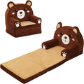 Kids Couch Comfy Foldable Kids Sofa to Lounger 2 in 1 Toddler Chair Plush Baby Sleeper Chair for Playing and Napping, Birthday Gifts for Boys and Girls