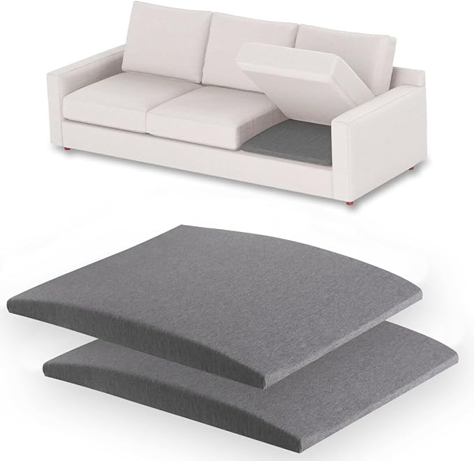 Couch Cushion Support for Sagging Seats, 20" x 20" High-Density Arched Foam, Furniture Seat Under Cushion Sag Repair, 2-Pack