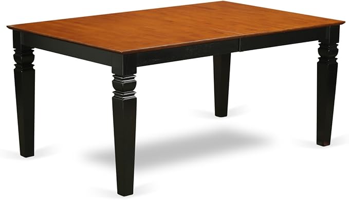 East West Furniture LGPF7-BCH-W 7 Piece Dining Room Furniture Set Consist of a Rectangle Wooden Table with Butterfly Leaf and 6 Kitchen Dining Chairs, 42x84 Inch, Black & Cherry